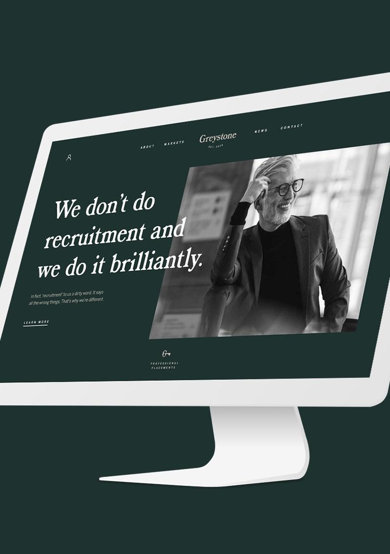 Greystone desktop website design